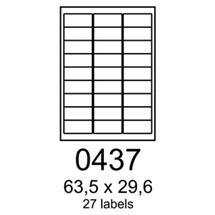 etikety RAYFILM 63,5x29,6 biele s odnímateľným lepidlom R01020437A