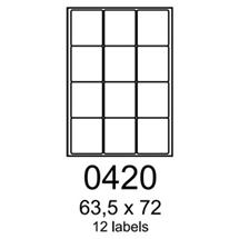 etikety RAYFILM 63,5x72 oranžové flourescentné laser R01330420A