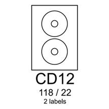 etikety RAYFILM CD12 118/22 univerzálne biele R0100CD12A