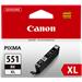 kazeta CANON CLI-551BK XL black MG 5450/6350, iP 7250