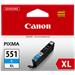 kazeta CANON CLI-551C XL cyan MG 5450/6350, iP 7250