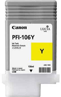 kazeta CANON PFI-106Y Yellow pre iPF 6300/6300s/6350/6400/6450 (130ml)