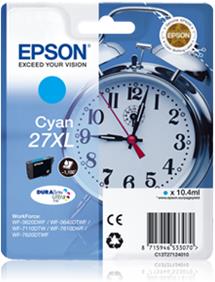 kazeta EPSON WF-3620,3640,7110,7610,7620 T2712 27XL DURABrite Cyan