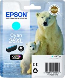 kazeta EPSON XP-600/700 T2632 26XL Claria Cyan