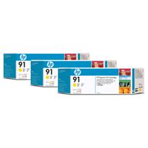 KAZETA HP C9485A 91 Yellow 3-pack - 3 ink cartridges 775 ml each