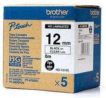 páska BROTHER HG131 Black On Clear HQ Tape (12mm)