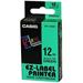 páska CASIO XR-12GN1 Black On Green Tape EZ Label Printer (12mm)