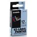 páska CASIO XR-12X1 Black On Transparent Tape EZ Label Printer (12mm)