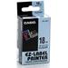 páska CASIO XR-18X1 Black On Clear Tape EZ Label Printer (18mm)