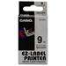 páska CASIO XR-9SR1 Black On Silver Tape EZ Label Printer (9mm)