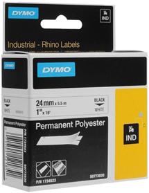 páska DYMO 1734523 D1 RHINO Black On White Permanent Polyester Tape (24mm)