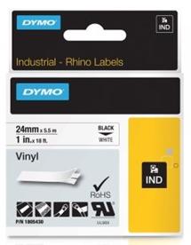 páska DYMO 1805430 PROFI D1 RHINO Black On White Vinyl Tape (24mm)